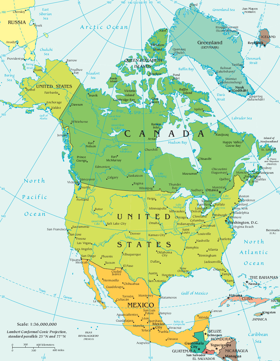 América do Norte Geografia Mapas e Países InfoEscola