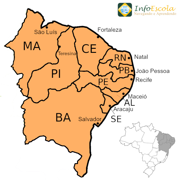 a) Mapa do Brasil e b) do estado de São Paulo com as 67