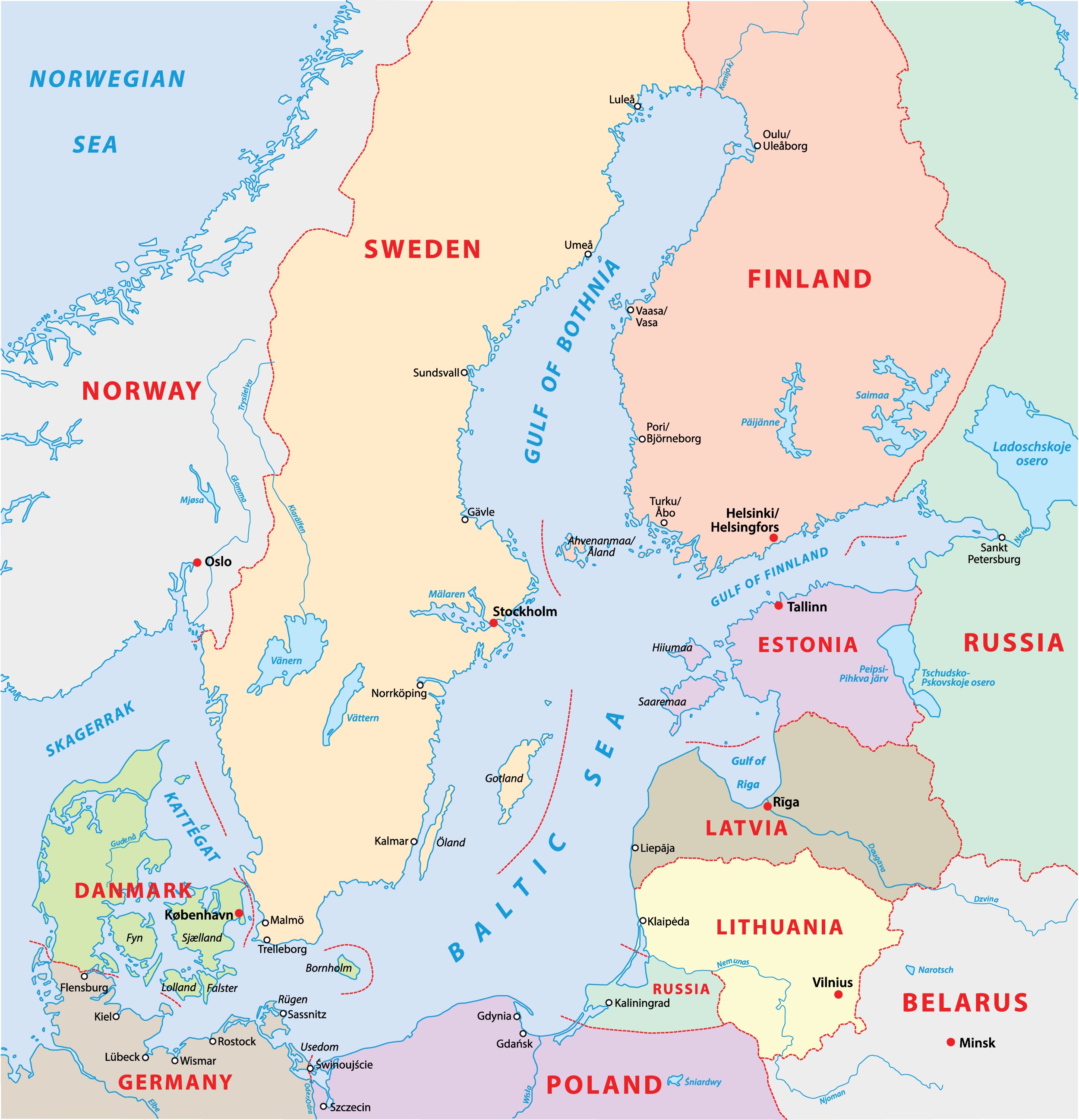 Escandinávia: países, dados, pontos turísticos, mapa - Escola Kids,  escandinávia onde fica 