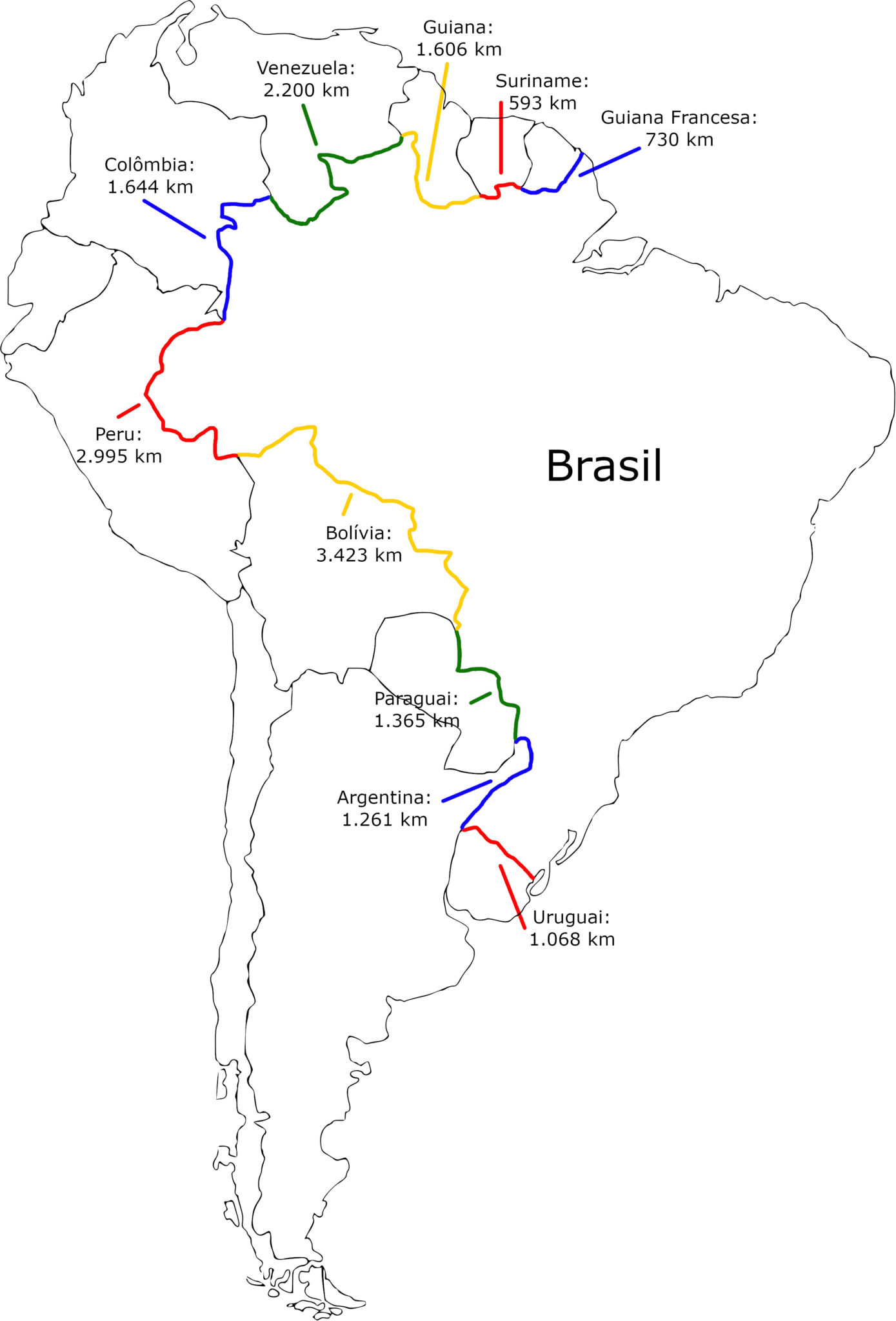 Fronteiras Do Brasil Mapas História Tratados Geografia Infoescola 7108